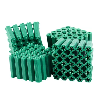 Крепежные винты зеленые 6 мм нескользящий пластиковый дюбель 100 штук