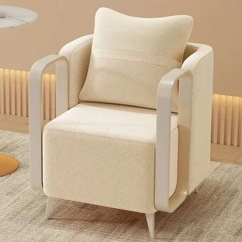Кресло для отдыха в кремовом стиле, одноместная гостиная, интернет для отдыха, популярный, тихий балкон, встреча гостей, простой дизайнерский диван ch