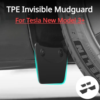 Крыло брызговиков для Tesla New Model 3+ Невидимые брызговики для крыльев колес TPE Mud Fender New Model3 Highland Accessories 2024