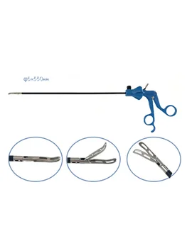 Лапароскопические хирургические инструменты - Два разъемных щипца без повреждений - Щипцы с утиным клювом, прямые изогнутые ножницы