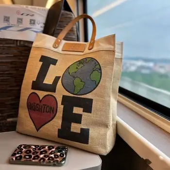 Легкие льняные сумки Экологические женские сумки для покупок Модные тенденции Японские холщовые сумки