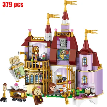 Лидер продаж Disney Belle Princess Lion Building Block Model Детская строительная игрушка Детский рождественский подарок