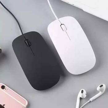  Лидер продаж Нейтральная проводная мышь 2,4 ГГц с USB-кабелем Эргономичные ультратонкие мыши для ПК Ноутбук Бизнес Компьютер Офисная мышь 1,2 м