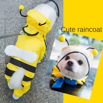  Маленькая собака Дождевик Питомец Водонепроницаемый съемный дождевик Мода Шаблоны Пальто для домашних животных на дождливый день Маленькая назойливая собака