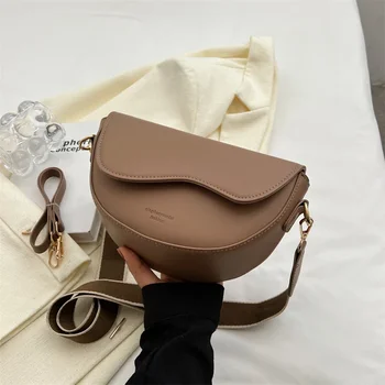 Маленькие кожаные сумки с подмышками для женщин Зимняя винтажная цепочка через плечо Сумка через плечо Женская мода подмышечные сумки Bolsa