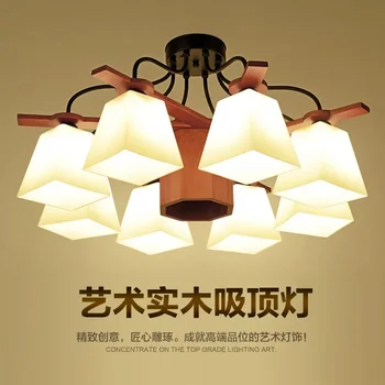 Массив дерева Дзен Новый китайский стиль Спальня Столовая Потолочный светильник Антикварный китайский стиль Чайная комната Частная комната B & B Стиль
