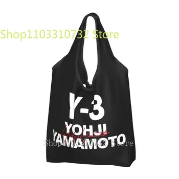 Многоразовые сумки для покупок Yohji Yamamoto для продуктов Складные Y3 3Y Продуктовые сумки Моющиеся прочные большие сумки