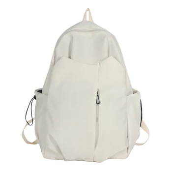 Модный рюкзак для мальчика и девочки Студент Школьная сумка Дорожная сумка Сплошной цвет Школьный рюкзак Колледж Брызгозащищенные сумки Дневной рюкзак