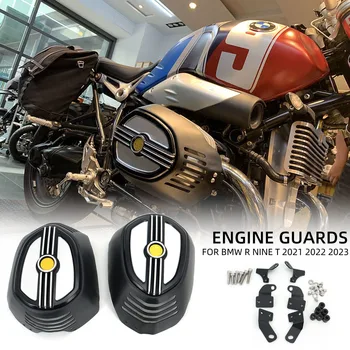 Мотоцикл Черный Защита двигателя Защита головок цилиндров для BMW R nine T R nineT Rnine T Rninet R9T R 9T 2021 2022 2023