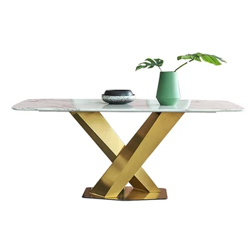 Мраморный сланец Мебель для домашнего обеденного стола в итальянском стиле
