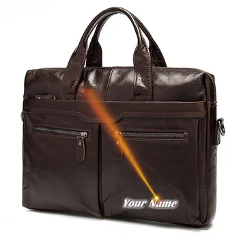 Мужская сумка Сумки через плечо из натуральной кожи Мужская сумка-мессенджер Мужские сумки через плечо 14-дюймовые портфели для ноутбуков Мужские сумки