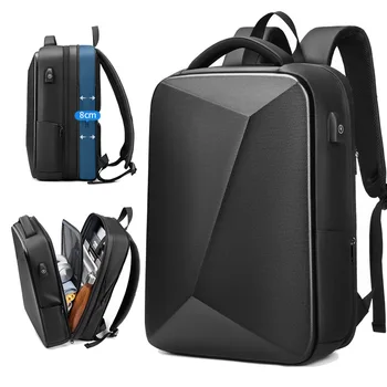 Мужской рюкзак с расширенным дизайном EVA Водонепроницаемый многослойный рюкзак для ноутбука с твердой оболочкой Противоугонный игровой рюкзак с USB-интерфейсом