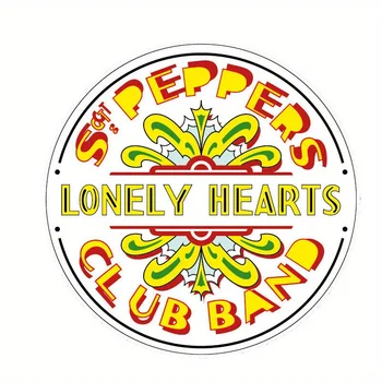 Наклейка на машину The Beatles Sgt Peppers Lonely Hearts Наклейка на бампер автомобиля Deca Car Acesssories Наклейка на обои