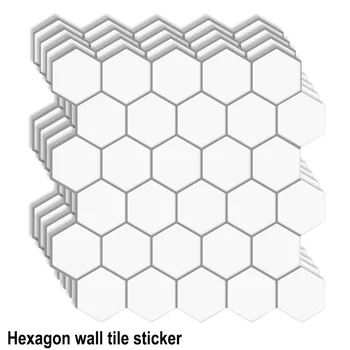  Наклейки на шестиугольную плитку премиум-класса Peel and Stick 3D Brick Design Wallpaper Прочный клейкий клей на фартуке кухни и ванной комнаты