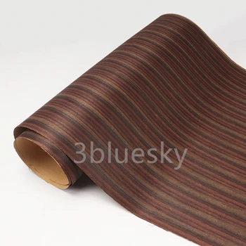 Натуральный деревянный шпон падук Красный сандал для мебельной подложки Крафт-бумага около 60 см x 2,5 м 0,25 мм Q/C