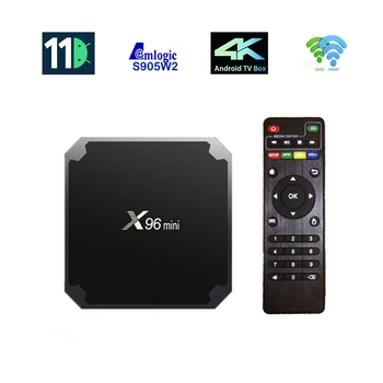 Новая X96 мини смарт ТВ-приставка Android 11 2.4G 5.8G Wifi 2G 16G Amlogic S905W2 QuadCore 1080P Media Player 4K Телевизионная приставка PK TX3 mini