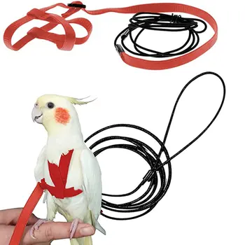 Новая тренировочная летающая тяговая веревка Тренировочная веревка против укуса Поводок для птиц Попугай Летающая веревка Попугай Шлейка для птиц Поводок