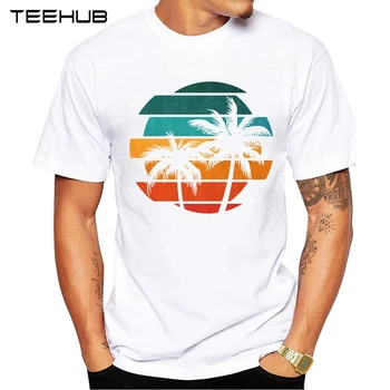 Новые поступления 2019 TEEHUB Крутой тропический дизайн Дизайн Мужская модная футболка с принтом Топы с коротким рукавом Топы с круглым вырезом Хипстерская футболка