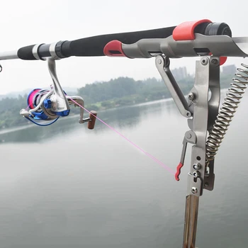  Новый автоматический подъемник удочки с одним пружинным углом из нержавеющей стали Аксессуары для рыболовных снастей на открытом воздухе