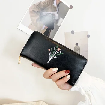  Новый женский кошелек с принтом Средняя длина Молния Клатч Сумка Мода Большой Емкости Кошелек Изменить Мобильный Телефон Сумка