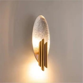 Новый постмодернистский свет роскошный креативный металлический скандинавский дизайнер личность гостиная проход кабинет прикроватный художественный настенный светильник