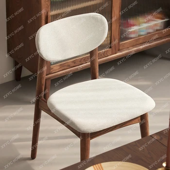Обеденный стул из массива дерева Nordic Simple Современная мебель для ресторана Дубовый письменный стул Обеденный стол и стул