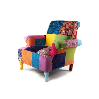 Одноместная гостиная Milodan в европейском стиле, тканевый диван, смешивание цветов, паркетная ткань ручной работы на вилле
