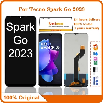 Оригинал для Tecno Spark Go 2023 ЖК-дисплей BF7 Дисплей Сенсорная панель Дигитайзер для Tecno Spark Go 2023 BF7 Frame LCD сенсорный