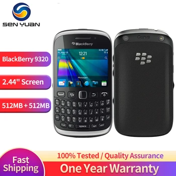 Оригинальный BlackBerry Curve 9320 3G Сотовый телефон 2,44 дюйма 3,15 МП GPS WIFI QWERTY Клавиатура BlackBerryOS Мобильный телефон