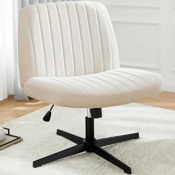  Офисный стул с крестообразными ножками, широкий стол без подлокотников без колес, современные стулья для домашнего стола Регулируемый поворот