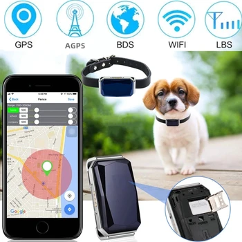  Ошейник для домашних животных с GPS-трекером Мини-WIFI Локатор Умный GPS-трекер Ошейник для собак Pet Anti-lost Tracker Ошейник местоположения для собаки и кошки