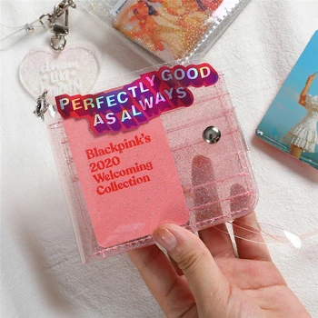  ПВХ прозрачный короткий кошелек для девочки Milkjoy Лазерный голографический кошелек для монет Женщины Прозрачный блестящий держатель карты Кошелек