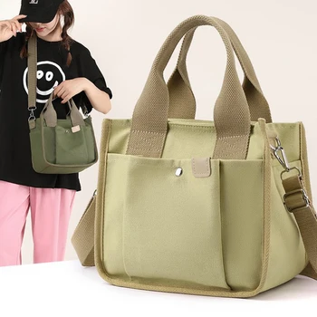 Повседневная холщовая сумка Дизайнерские сумки для женщин Сумки Tote Mini Handbags Сумка через плечо с несколькими карманами 2023 Маленькие кошельки для покупателей