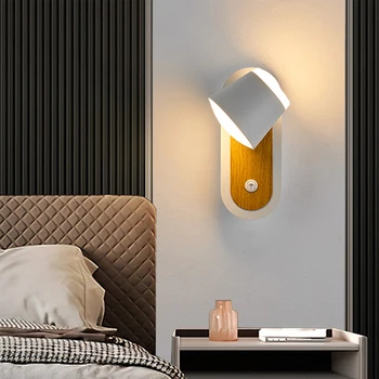 Прикроватная настенная лампа Постмодернистский свет, роскошная спальня, теплый кабинет, гостиная, фоновый настенный светильник Скандинавская индивидуальная светодиодная лампа