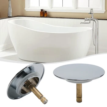  Пробка для ванны Ручной подъемный тип Уплотнительная крышка для ванны Раковина Слив Всплывающая заглушка Замена двойного уплотнительного кольца Сделать аксессуары для ванны