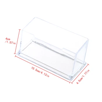 Прозрачный держатель для визитных карточек Акриловая пластиковая подставка для дисплея Стойка Настольный офис