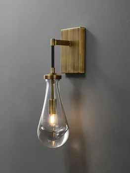 Простой латунный настенный светильник прикроватная лампа для спальни фоновая настенная лестница лампа для гостиной бытовая техника лампа переднего зеркала