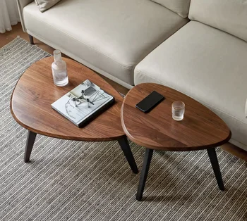  Простой маленький журнальный столик специальной формы Гостиная Домашний диван Приставной столик Высокий и низкий Комбинированный журнальный столик