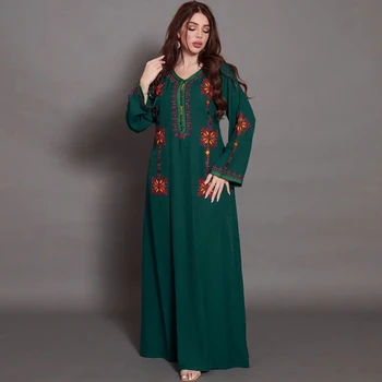 Рамадан Ид Абая Дубай Африканские платья для женщин Мусульманка Турция Ислам Джалабия Хиджаб Платье Кебайя Халат Фемме Мусулмане Кафтаны