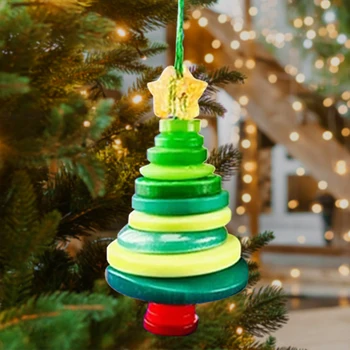 Рождественская кнопка Рождественская елка Кулон Креативные DIY Украшения для рождественской елки 2023 Новогодние рождественские подарки