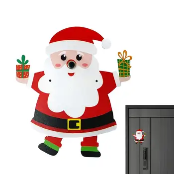Рождественский дверной звонок Декор Металлический беспроводной дверной звонок для дома Дверные звонки в форме Санта-Клауса на батарейках Входная дверь квартиры