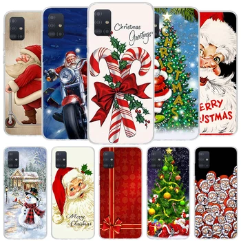 Рождественский чехол для телефона с Санта-Клаусом для Samsung Galaxy A71 A51 A41 A31 A21S A11 A70 A50 A40 A30 A20E A10 A6 A7 A8 A9