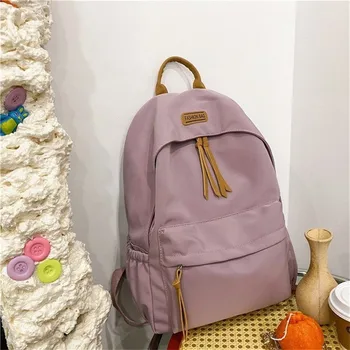Роскошная нейлоновая корейская версия Ins Schoolbag Женский рюкзак для старшеклассников Большая дорожная сумка Вместимость Рюкзак на молнии Mochilas