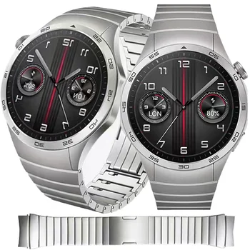 Роскошный браслет без зазоров для Huawei Watch GT 4 46 мм GT 4 46 мм изогнутый концевой ремешок Быстросъемный 22-миллиметровый браслет из нержавеющей стали