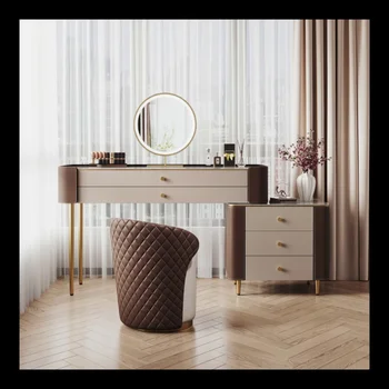 Роскошный комод, шкаф для хранения, встроенный в спальню, современный минималистичный дизайнерский стол для макияжа высокого класса