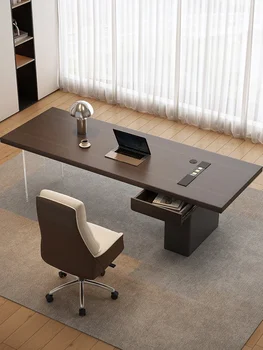 Светлый роскошный письменный стол, итальянский минималистичный письменный стол, компьютерный стол, современный простой стол высокого класса