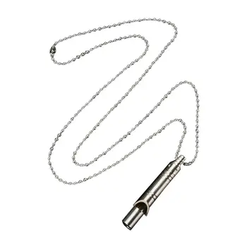 Свисток для выживания Открытый свисток для ожерелья с длинной цепью Легкий многоцелевой для устройства Аварийный кемпинг Спорт