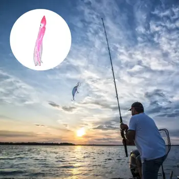  Силикон Прочный на разрыв металл Светящиеся юбки из осьминога Троллинг Приманки для рыбалки Привлекательные легкие мини-рыболовные приманки