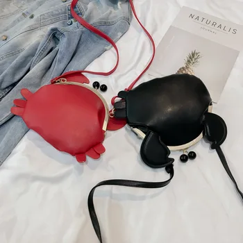 Симпатичная красная краба в форме искусственной кожи модная женская мини-сумка через плечо сумка через плечо сумка женская клатч сумка