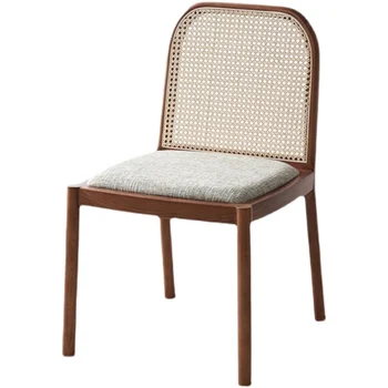 Скандинавские тканые стулья из ротанга, обеденные стулья, бытовые мягкие сумки для сидения, обеденные столы, стулья, стулья для учебы